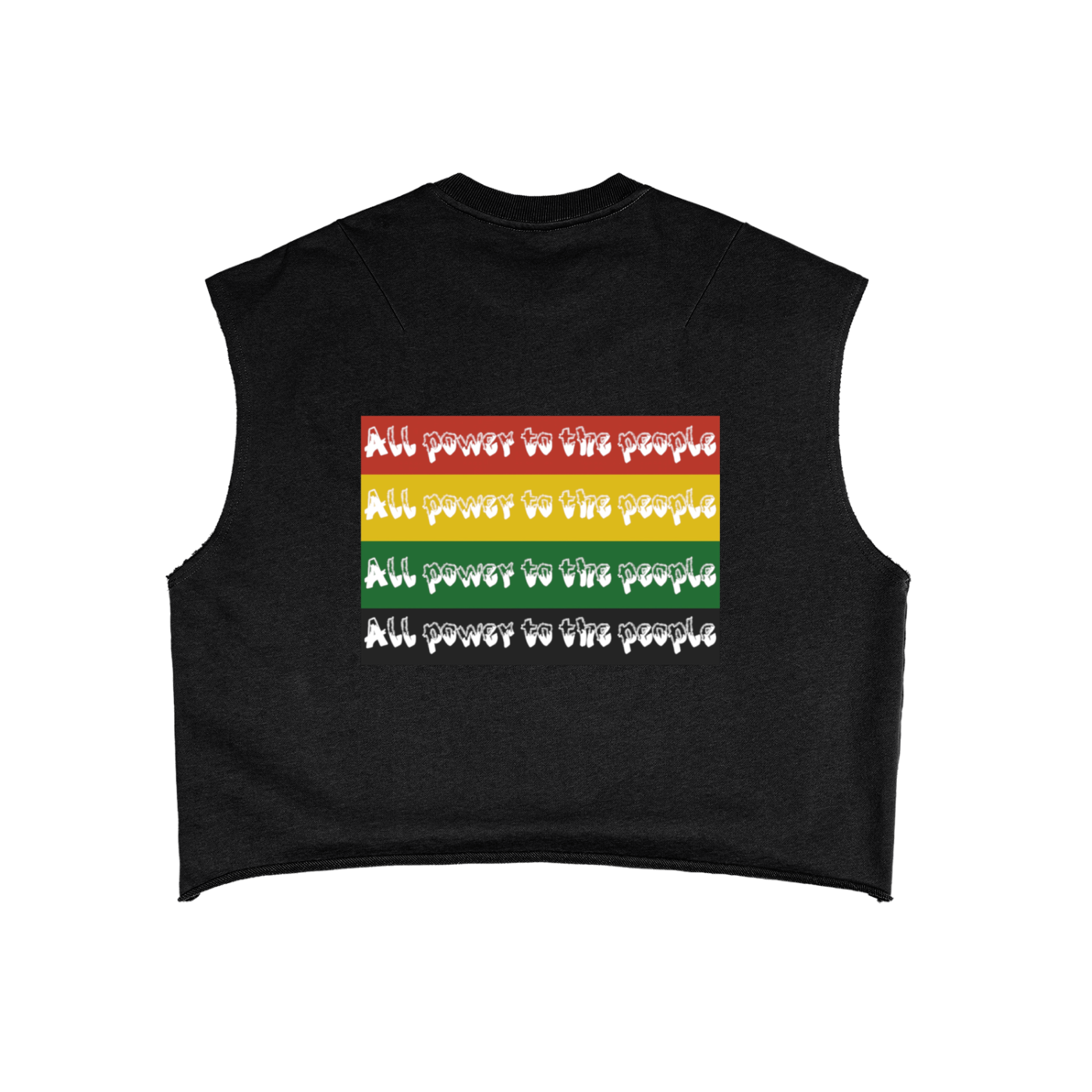 Double r globe Juneteenth cut off tee
