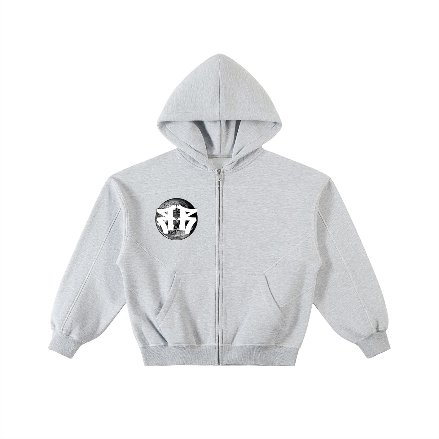 double r globe zip-up