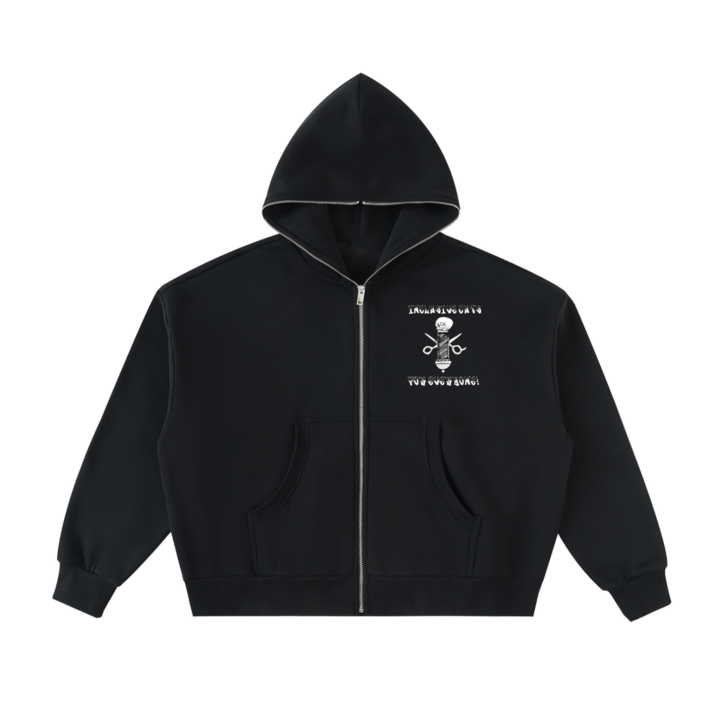 double r goat zip-up